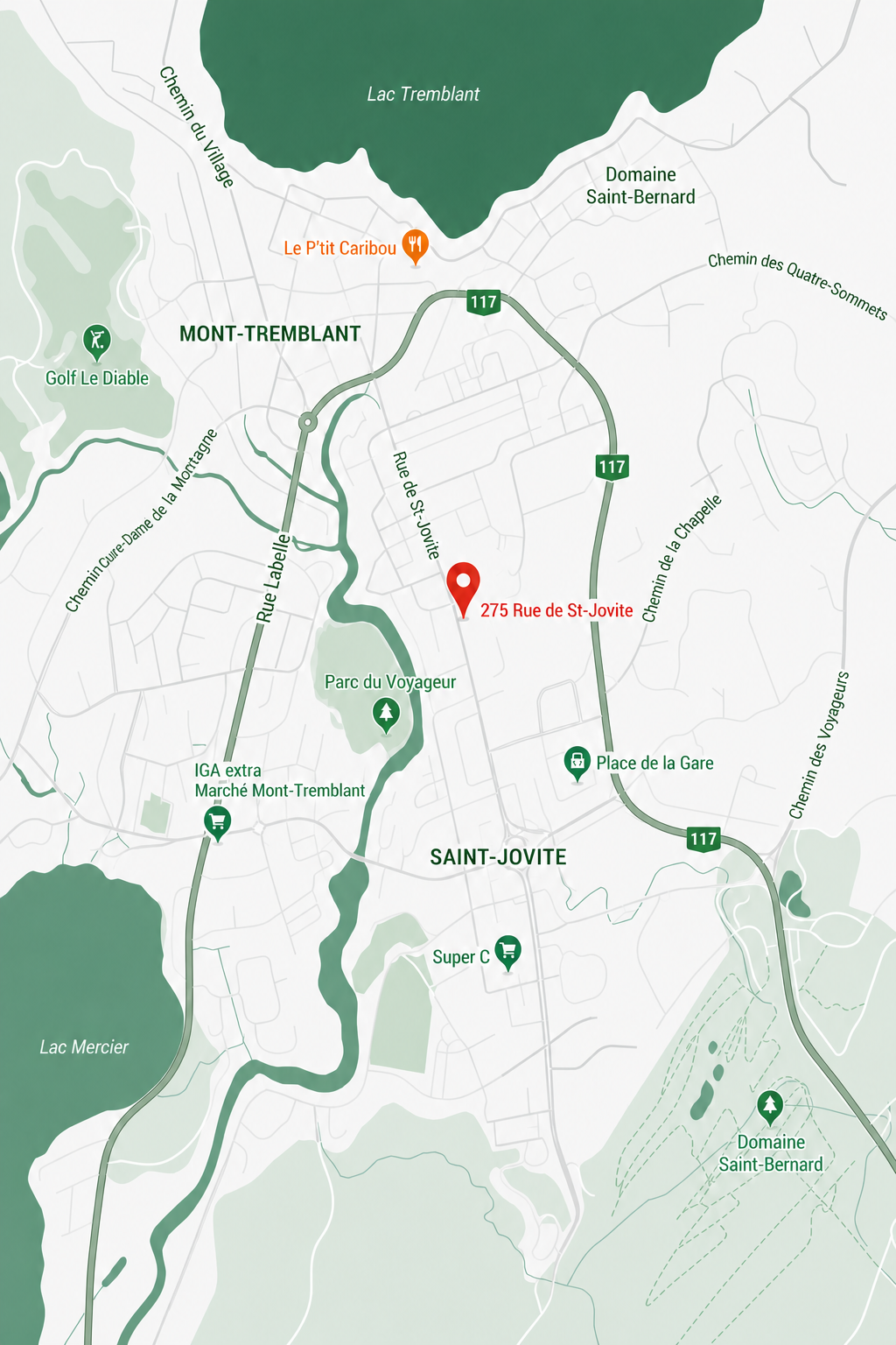 Google Map 275 Rue St Jovite Mont Tremblant1